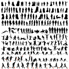 Image showing bigest collection of people silhouettes