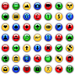 Image showing business and office icon set