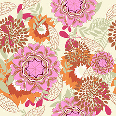 Image showing seamless floral pattern