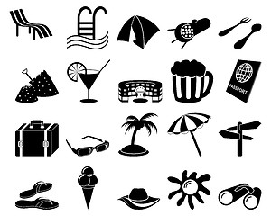 Image showing travel icons set