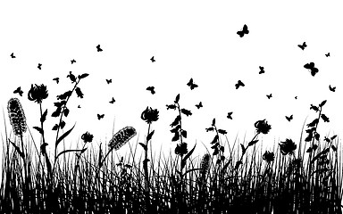 Image showing meadow silhouettes