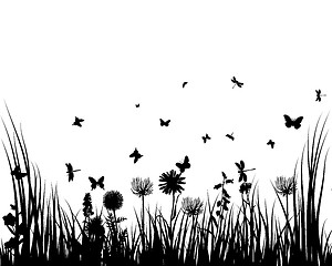 Image showing meadow silhouettes