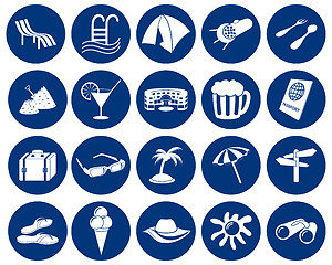 Image showing travel icons set