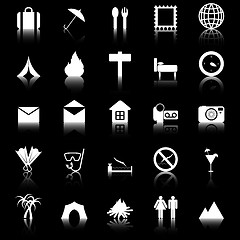 Image showing travel icons set