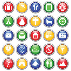 Image showing travel icons set