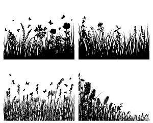 Image showing meadow silhouettes