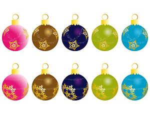 Image showing christmas ball set