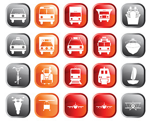 Image showing transportation icon set