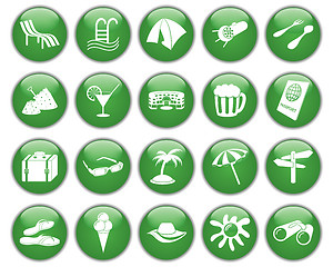 Image showing travel icons set