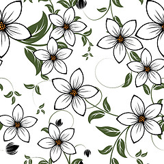 Image showing seamless floral pattern