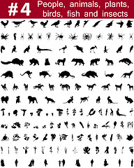 Image showing vector silhouettes set