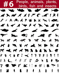 Image showing vector silhouettes set