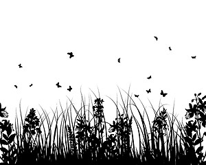 Image showing meadow silhouettes