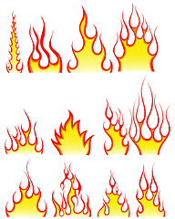 Image showing fire icon set