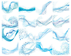 Image showing water backgrounds set