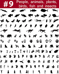 Image showing vector silhouettes set