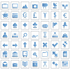 Image showing business and office icon set