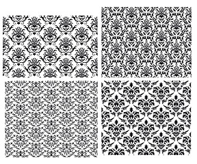 Image showing seamless damask backgrounds set