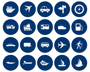 Image showing transportation icon set