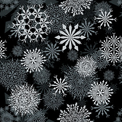 Image showing seamless snowflakes background