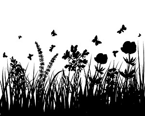 Image showing meadow silhouettes