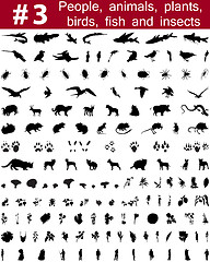 Image showing vector silhouettes set