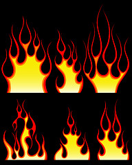 Image showing fire icon set