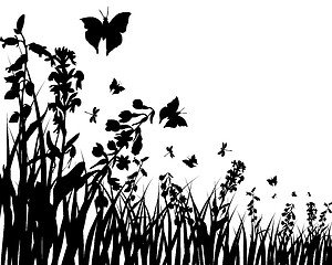 Image showing meadow silhouettes