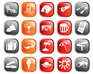 Image showing travel icons set