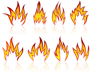 Image showing fire icon set