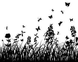 Image showing meadow silhouettes