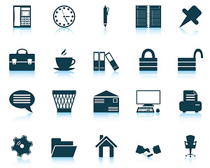 Image showing business and office icon set