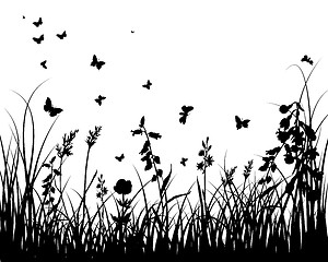 Image showing meadow silhouettes