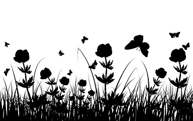 Image showing meadow silhouettes