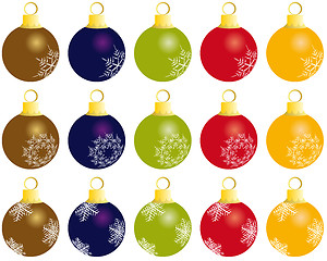 Image showing christmas ball set