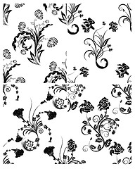 Image showing set of flowers backgrounds