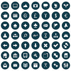 Image showing business and office icon set