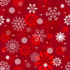 Image showing seamless snowflakes background