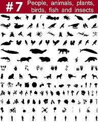 Image showing vector silhouettes set