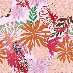 Image showing seamless floral pattern