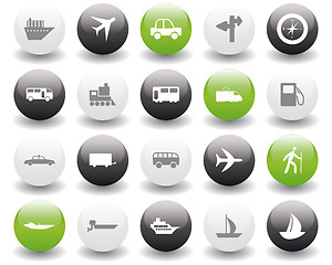 Image showing transportation icon set