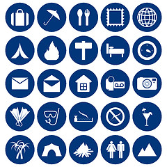 Image showing travel icons set