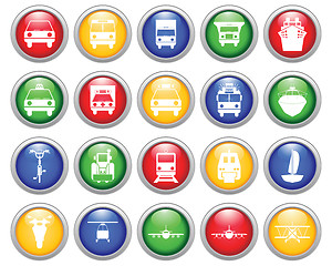 Image showing transportation icon set