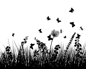 Image showing meadow silhouettes