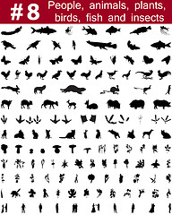 Image showing vector silhouettes set