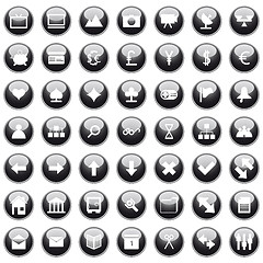 Image showing business and office icon set