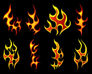 Image showing fire icon set