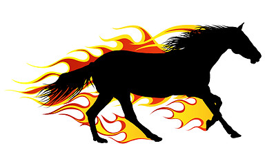Image showing flame horse