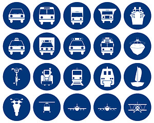 Image showing transportation icon set