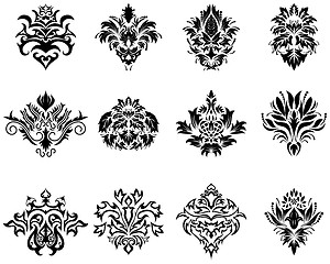 Image showing damask emblem set